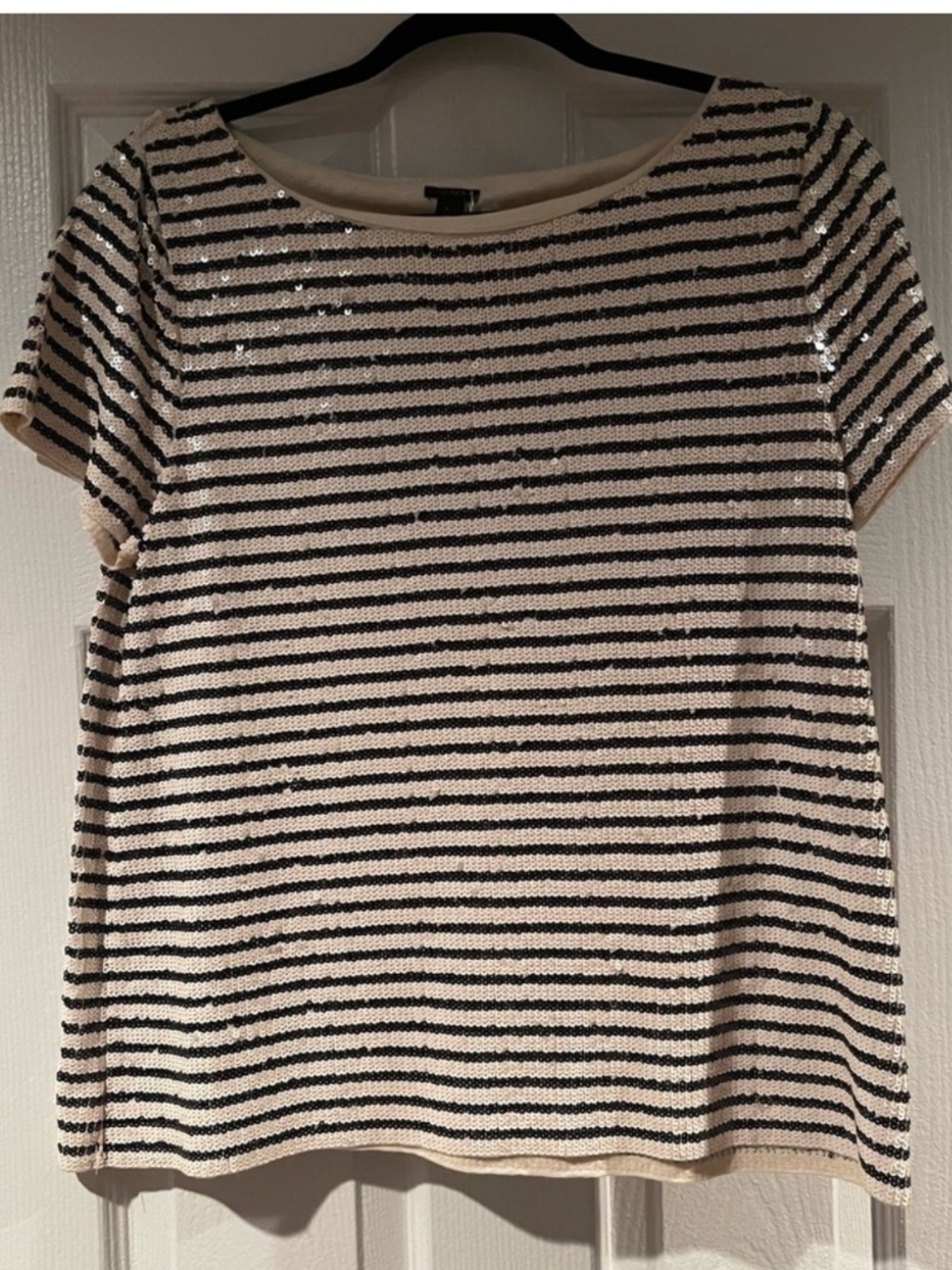 J.Crew Sequin T-Shirt Top L New